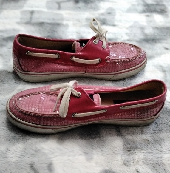 Sperry Top Sider Women's Pink Sequin Shoes Size 8M - Picture 8 of 8